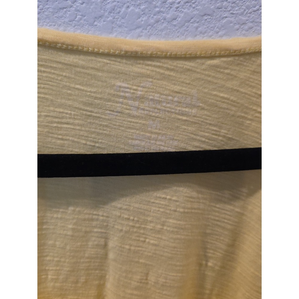 Natural Reflections Cotton Modal Tank Butter Yellow Lace Detail Sz M Supersoft - Picture 3 of 6